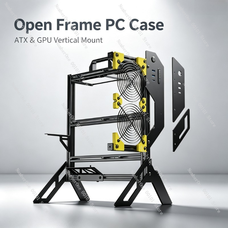 Carcasa de PC de aluminio de d - Aluminum Open Frame Test Bench Water Cooling reseña y precio